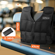 DH FitLife Verstellbare Gewichtsweste 10/20/30KG zum Muskelaufbau u. Krafttraining | Weighted Vest | Laufweste Damen Herren | Fitness Trainingsweste (Schwarz-10kg)